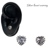 SILVER HEART EARRING