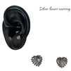 SILVER HEART EARRING