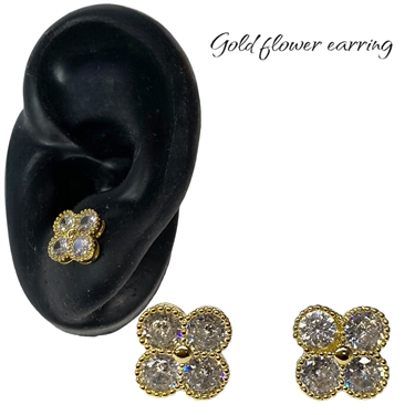 GOLD FLOWER EARRING