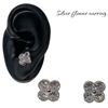 SILVER FLOWER EARRING
