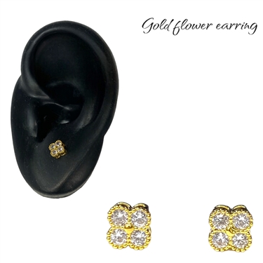 GOLD FLOWER EARRING