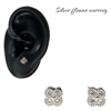 SILVER FLOWER EARRING