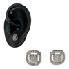 SILVER SQUARE EARRING