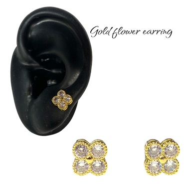 GOLD FLOWER EARRING