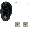 SILVER FLOWER EARRING