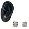 SILVER SQUARE EARRING