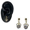 GOLD HEART EARRING