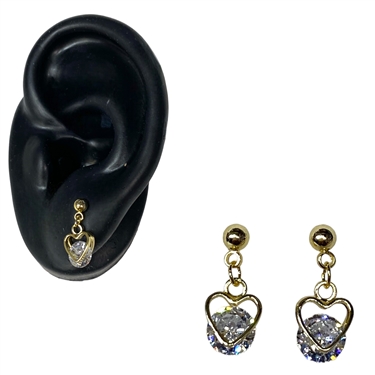 GOLD HEART EARRING
