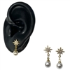 GOLD STAR DANGLING EARRING