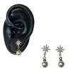 SILVER STAR PEARL EARRING