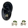 GOLD CHERRY EARRING