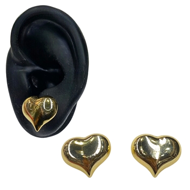 GOLD HEART EARRING