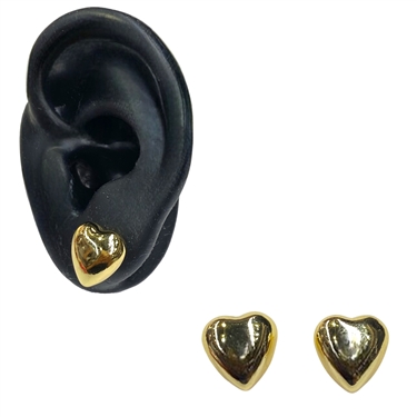 GOLD HEART EARRING