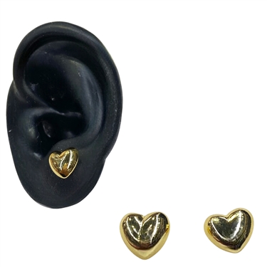 GOLD HEART EARRING