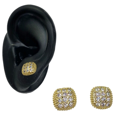 GOLD SQUARE EARRING