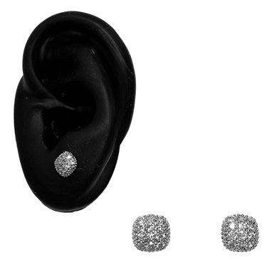 SILVER SQUARE EARRING