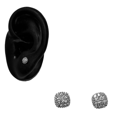 SILVER SQUARE EARRING
