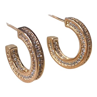 ROSE GOLDD SMALL RHINESTONE HOOPS
