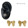 GOLD BOW EARRING