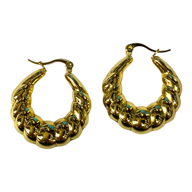 GOLD SEASHELL HOOP