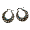 SILVER SEASHELL HOOPS
