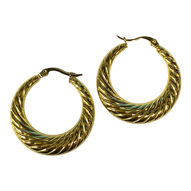 GOLD SEASHELLS SMALL HOOP