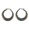 SILVER SEASHELL HOOPS