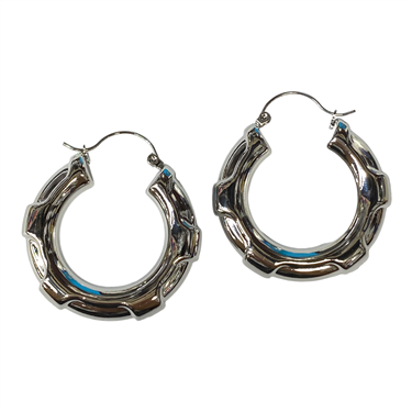SILVER THICK HOOPS