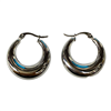 SILVER DANGLING HOOPS