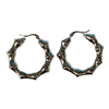 SILVER BAMBOO HOOPS