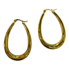 GOLD LONG OVAL HOOP