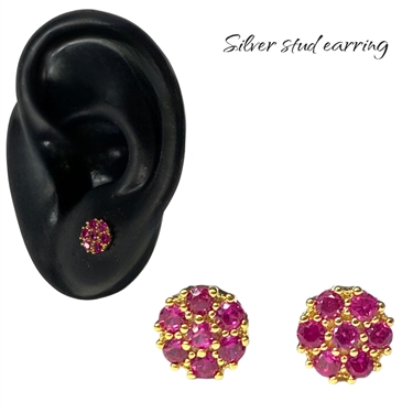 GOLD FUCHSIA FLOWER EARRING