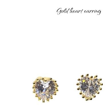 GOLD HEART EARRING