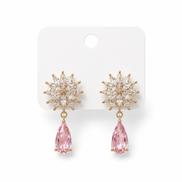 Starburst Crystal Teardrop Earrings