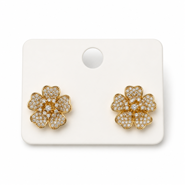 Sparkling Flower Stud Earrings