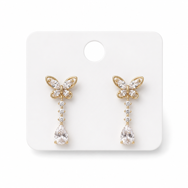 Butterfly Teardrop Drop Earrings
