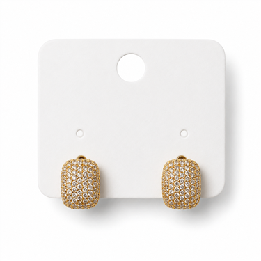 Square PavÃ© Zircon Stud Earrings
