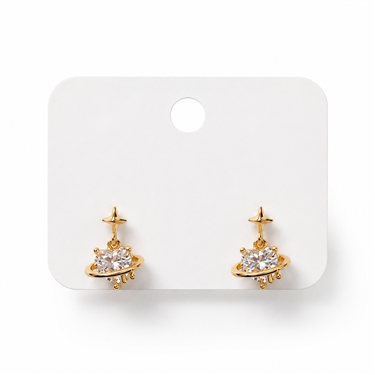 Planet Crystal Stud Earrings