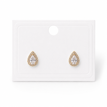 Teardrop Crystal Stud Earrings