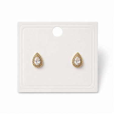 Sparkling Teardrop Crystal Stud Earrings