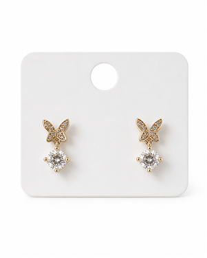 Butterfly Crystal Drop Earrings