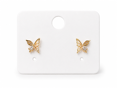 Dainty Butterfly Zircon Stud Earrings