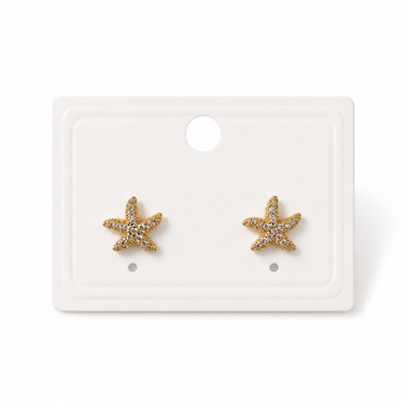 Sparkling Starfish Stud Earrings