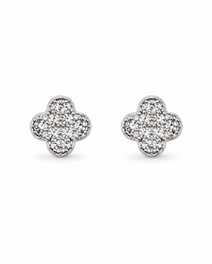 Clover Crystal Stud Earrings