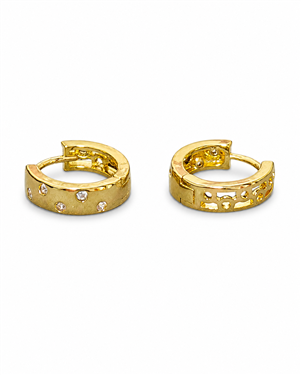 Hollow Rhinestone Huggie Hoop Earrings