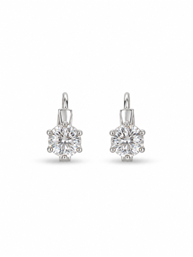 Round Crystal Hoop Earrings