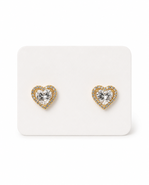 Heart Crystal Stud Earrings