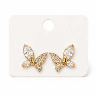 Sparkling Butterfly Stud Earrings