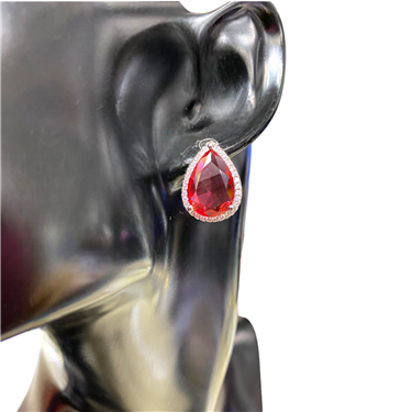 SILVER TEAR DROP EARRING