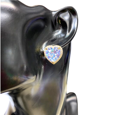 GOLD HEART EARRING STUD